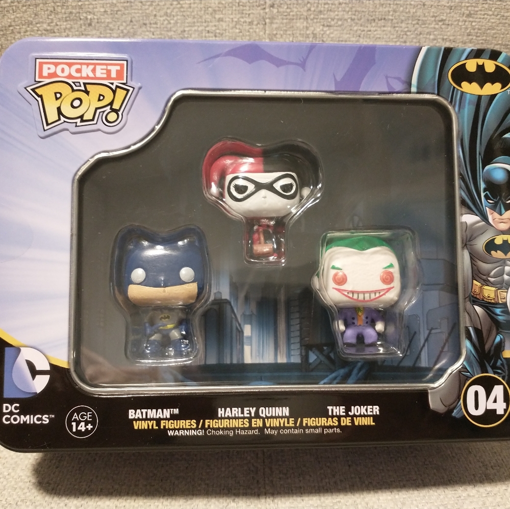 Funko Pop Pocket 04 DC Batman Set with Batman Joker & Harley Quinn